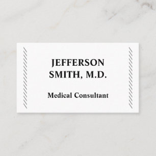 Tarjeta de visita de un consultor médico sencillo