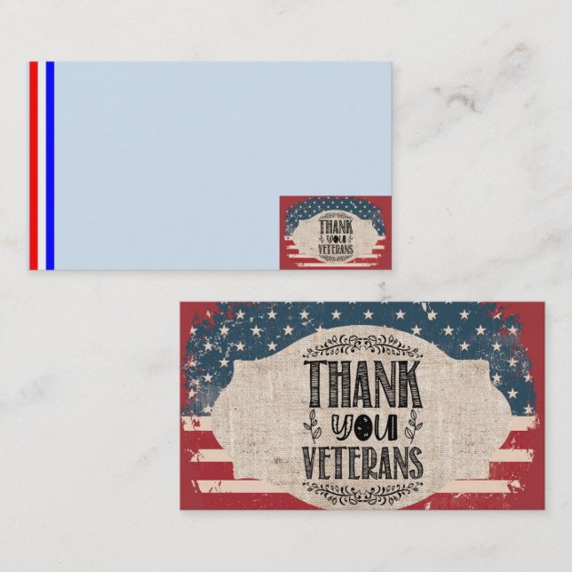 Tarjeta de visita de Veterans (Anverso / Reverso)