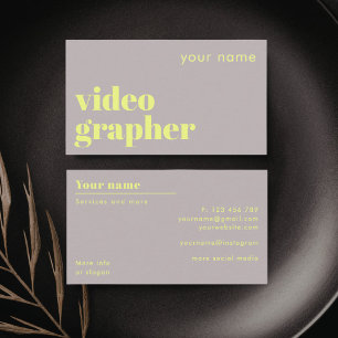 Tarjeta de visita de videógrafo productor de video