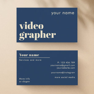 Tarjeta de visita de videógrafo productor de video