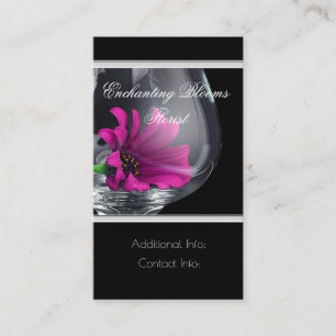 Tarjeta de visita de vidrio floral 2