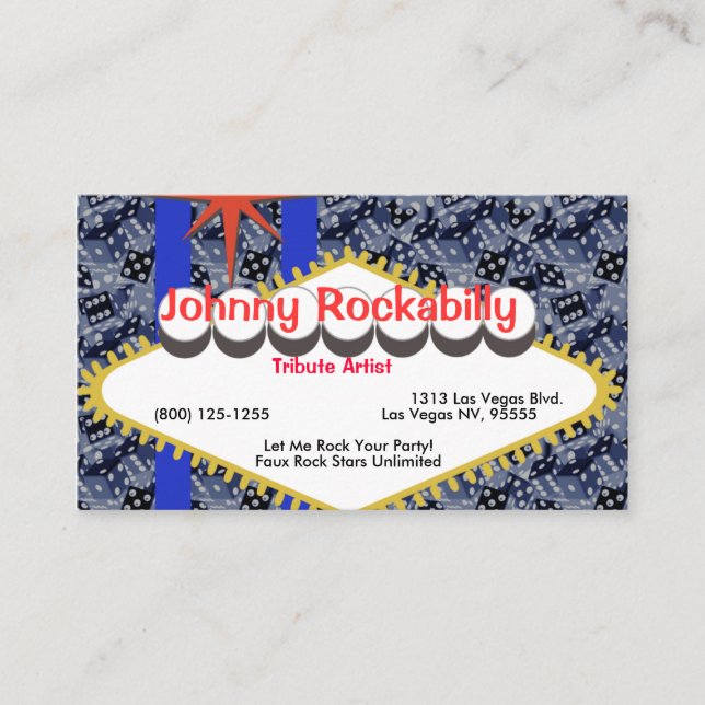 Tarjeta de visita de Viva Vegas (Anverso)