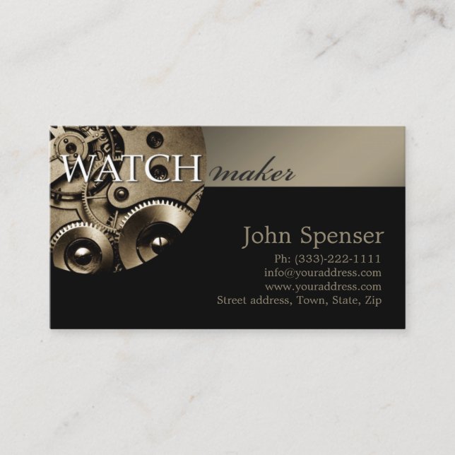 Tarjeta de visita de Watchmaker (Anverso)
