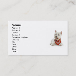 Tarjeta de visita de Westie
