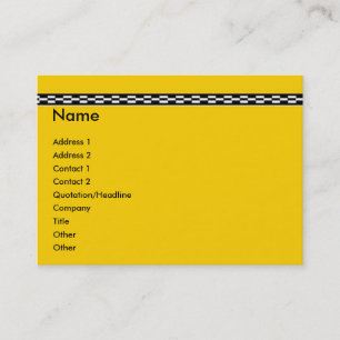 Tarjeta de visita de Yellow Cab