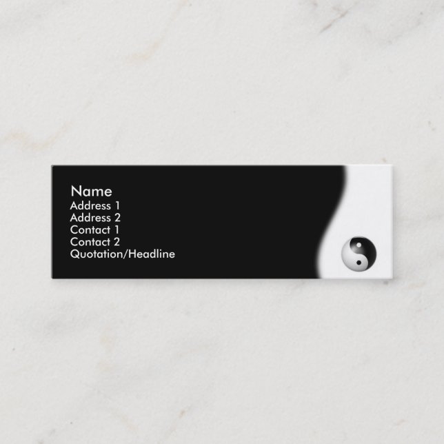 Tarjeta de visita de Yin-Yang (Anverso)