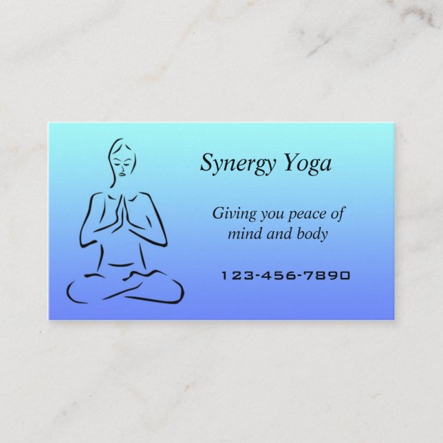 Tarjeta de visita de yoga (Anverso)