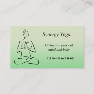 Tarjeta de visita de yoga