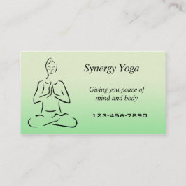 Tarjeta de visita de yoga