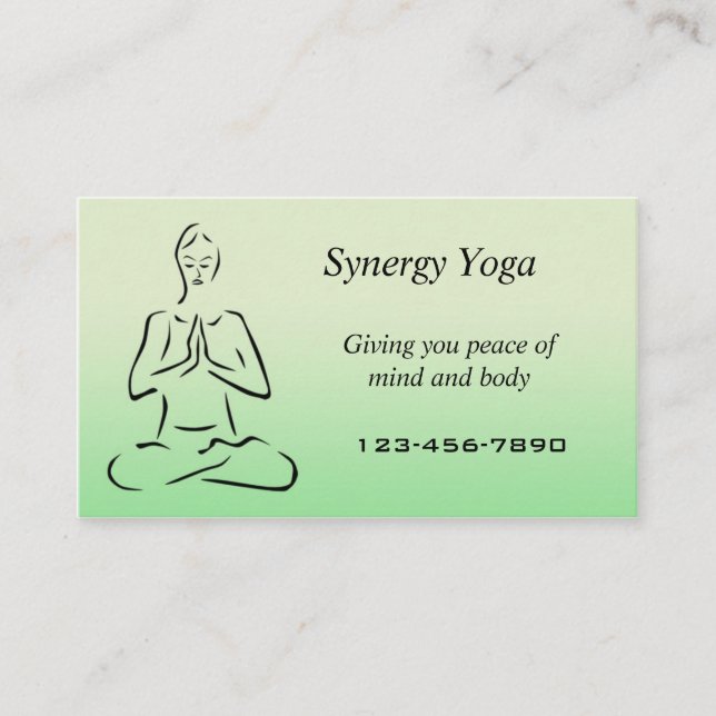 Tarjeta de visita de yoga (Anverso)