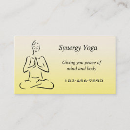 Tarjeta de visita de yoga