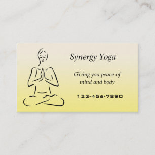 Tarjeta de visita de yoga