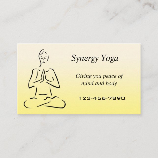 Tarjeta de visita de yoga (Anverso)