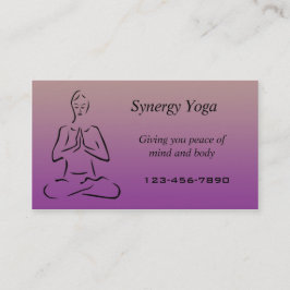Tarjeta de visita de yoga