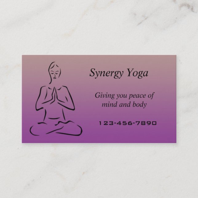 Tarjeta de visita de yoga (Anverso)