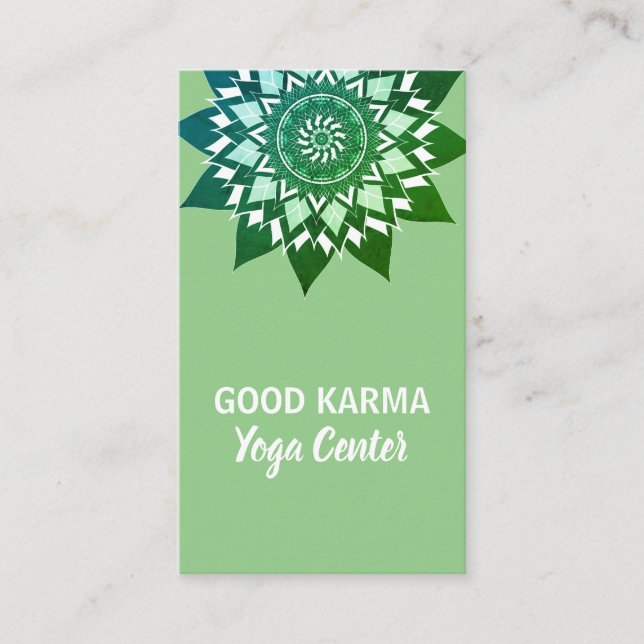 Tarjeta de visita de Yoga Center (Anverso)