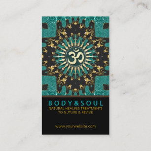 Tarjeta de visita de yoga de la salchicha oriental