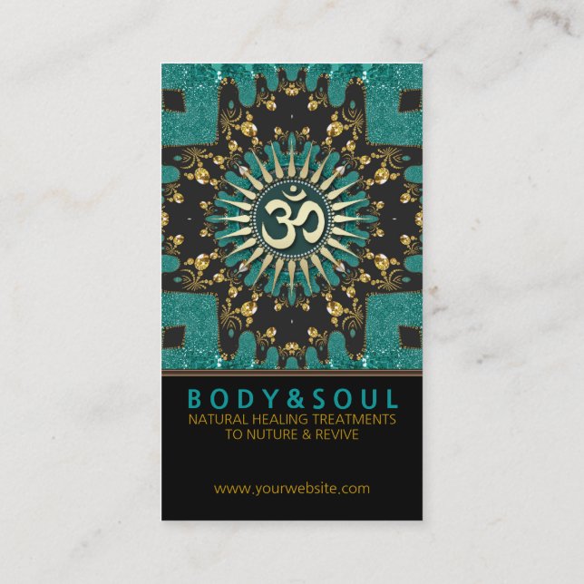 Tarjeta de visita de yoga de la salchicha oriental (Reverso)