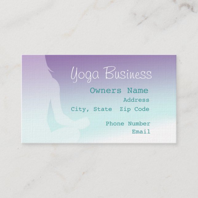 Tarjeta de visita de yoga fácil (Anverso)