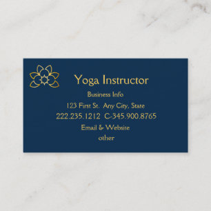 Tarjeta de visita de Yoga Instructor Studio