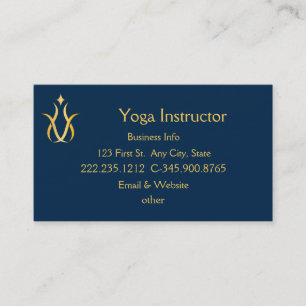 Tarjeta de visita de Yoga Instructor Studio