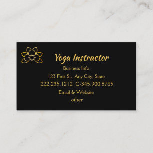 Tarjeta de visita de Yoga Instructor Studio
