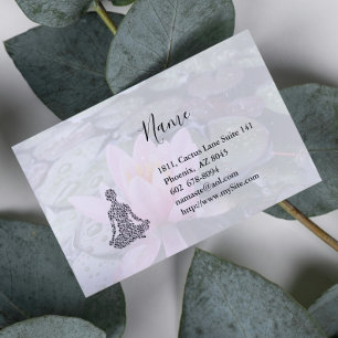 Tarjeta de visita de yoga Lotus