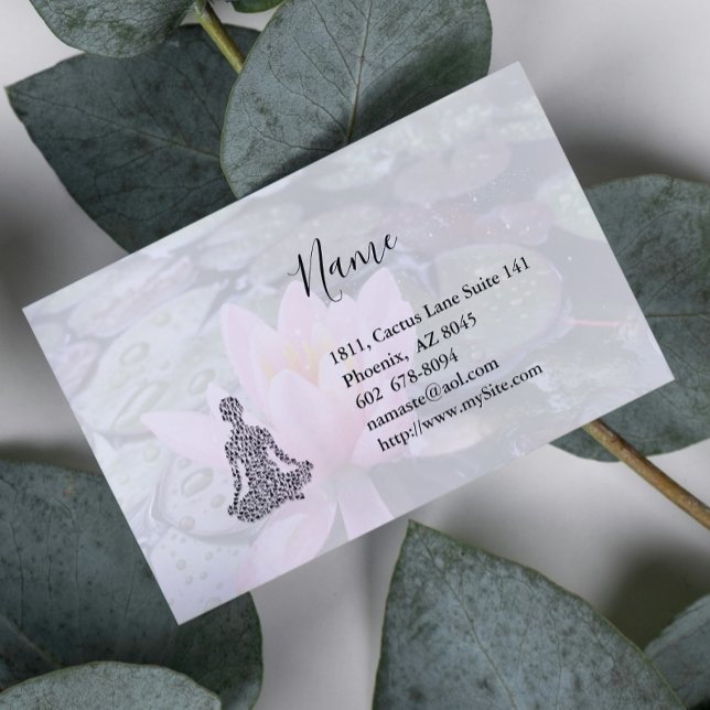 Tarjeta de visita de yoga Lotus (Subido por el creador)