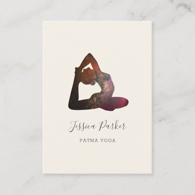 Tarjeta de visita de Yoga Universe (Anverso)