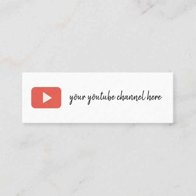 tarjeta de visita de youtube (Anverso)