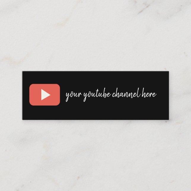 tarjeta de visita de youtube (Anverso)