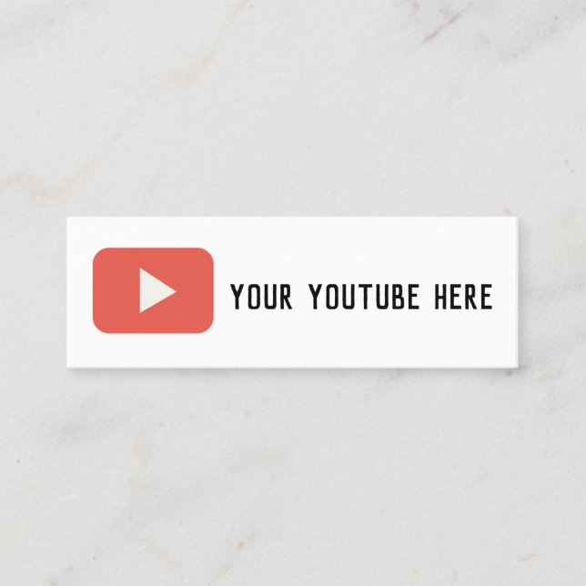tarjeta de visita de youtube (Anverso)