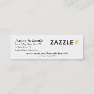 Tarjeta de visita de Zazzle