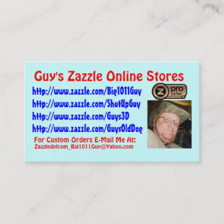 Tarjeta de visita de Zazzle del individuo