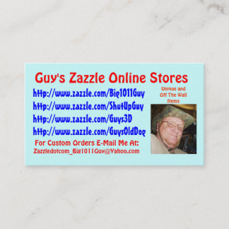 Tarjeta de visita de Zazzle del individuo