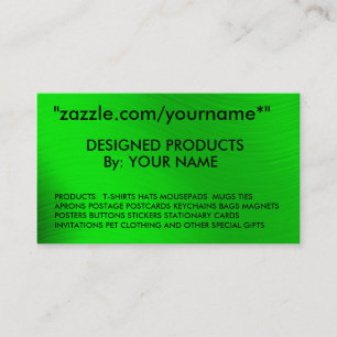 TARJETA de VISITA de ZAZZLE zazzle.com/yourname* "