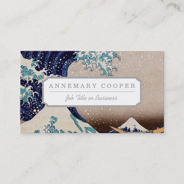 Tarjeta De Visita Debajo de la gran onda de Kanagawa (Anverso)