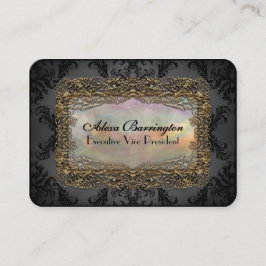 Tarjeta De Visita Debsaulea Elegant Gold Professional