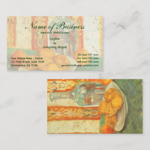 Tarjeta De Visita Decantador y limones en plato; Vincent van Gogh