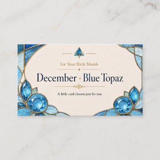 Tarjeta De Visita December Blue Topaz Birthstone Shop Card
