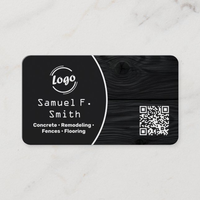 Tarjeta De Visita Decking and Fencing Custom QR (Anverso)