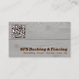 Tarjeta De Visita Decking & Fencing Business QR Vcard