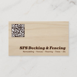 Tarjeta De Visita Decking & Fencing Business QR Vcard