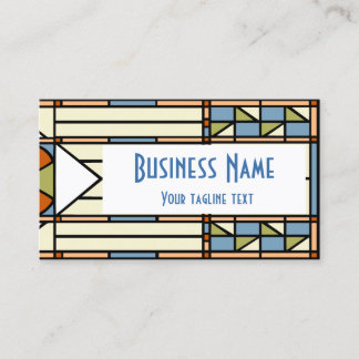 Tarjeta De Visita Declaración de vidrio manchado Art Deco