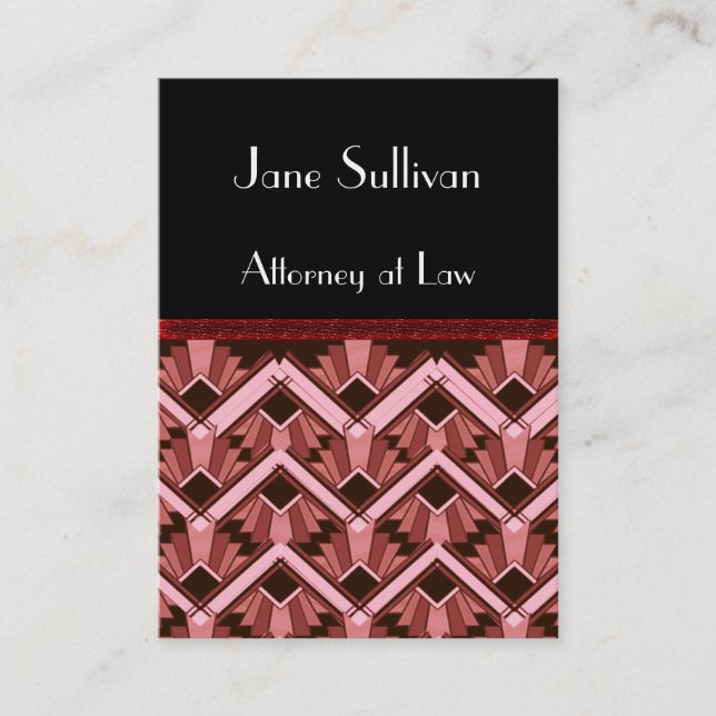 Tarjeta De Visita deco de la ley (Anverso)