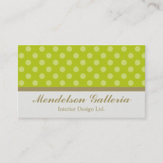 Tarjeta De Visita Deco Dots Green Design Company
