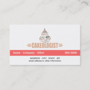 Tarjeta De Visita Decoración cómica de pastel