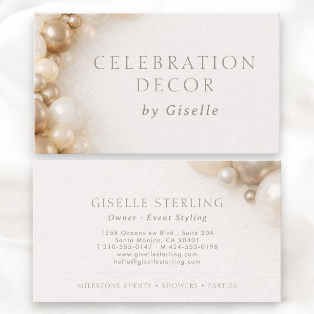 Tarjeta De Visita Decoración de Celebración Decorando (Subido por el creador)