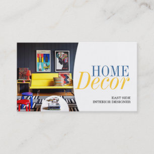 Tarjeta De Visita Decoración de diseño exterior de colores vivos