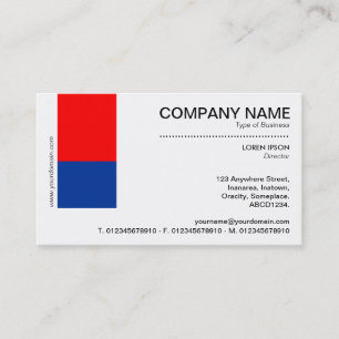 Tarjeta De Visita Decoración de dos tonos - rojo y azul marino